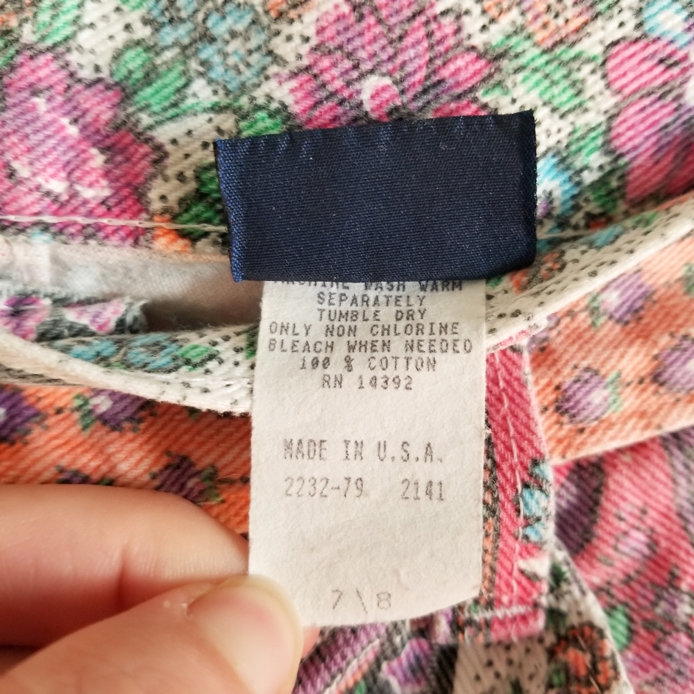 Vintage High waisted colorful jean shorts - Picture 5 of 6